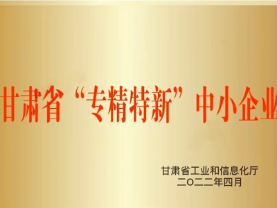 甘肅省“專(zhuān)精特新”中小企業(yè)（2022.4）